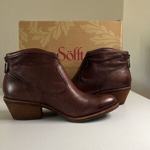 Women's Brown Leather Ankle Boots